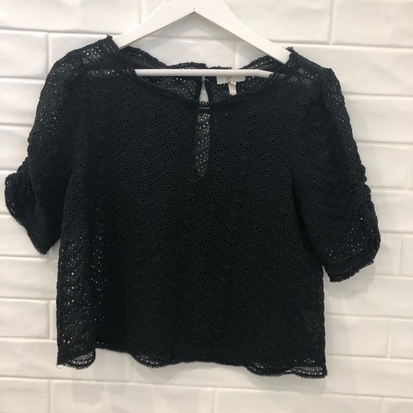 JOIE Fanny B Eyelet Scalloped Edge Top - Picture 5 of 10